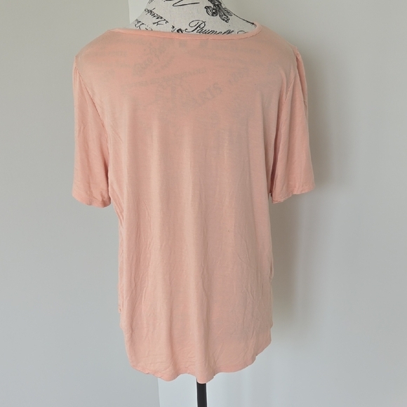Nine West Light Pink Short Sleeve Top - Picture 3 of 4